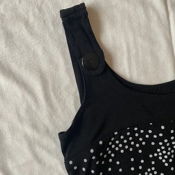 Jessica Polka Dot Black & White 60s Style Mod Midi Dress - Picture 7 of 13